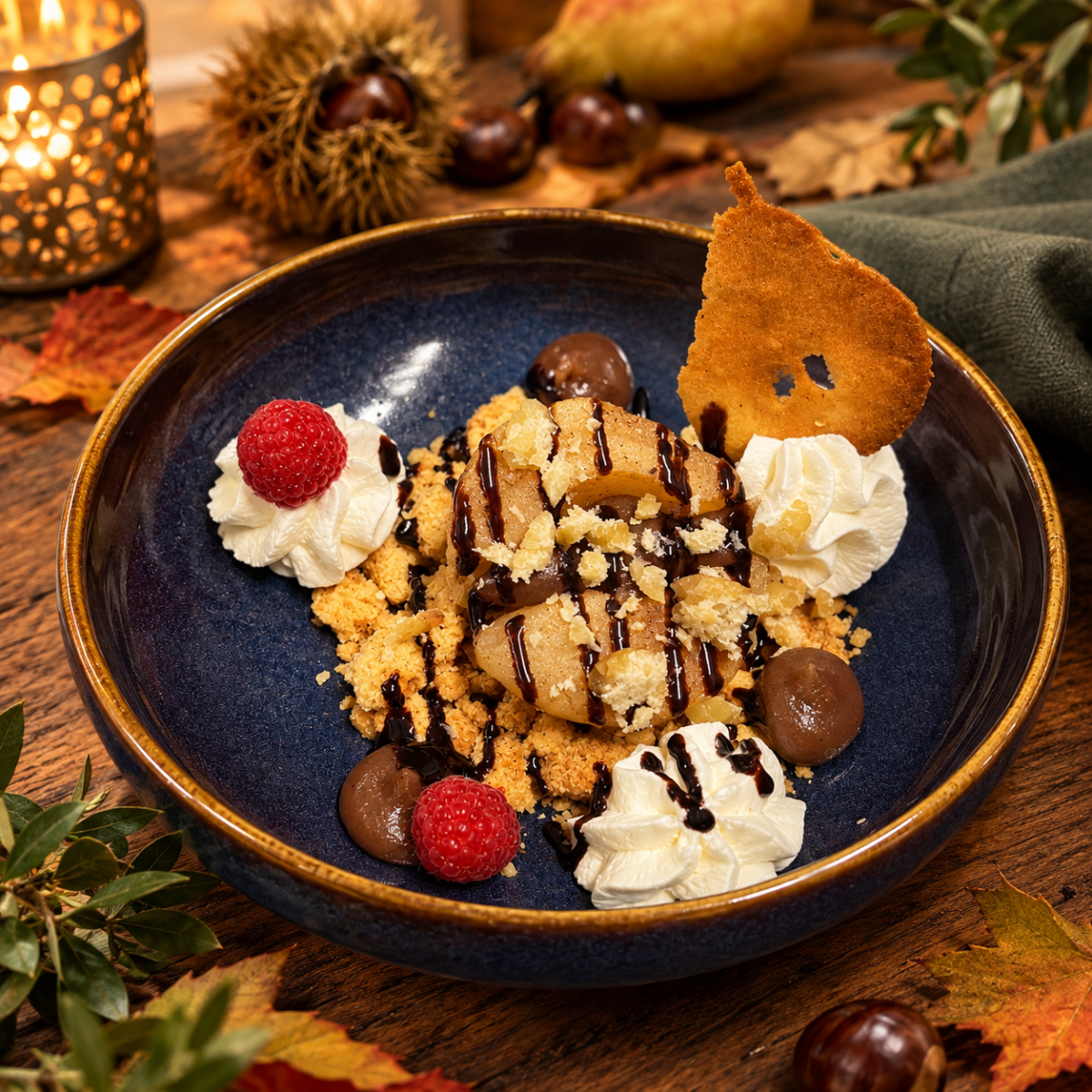 crumble d'automne Poires Chataignes